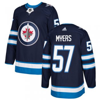 Adidas Winnipeg Jets #57 Tyler Myers Navy Blue Home Authentic Stitched Youth NHL Jersey