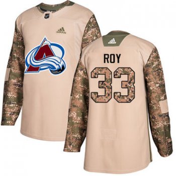 Adidas Avalanche #33 Patrick Roy Camo Authentic 2017 Veterans Day Stitched Youth NHL Jersey