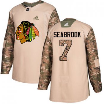 Adidas Blackhawks #7 Brent Seabrook Camo Authentic 2017 Veterans Day Stitched Youth NHL Jersey