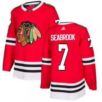 Adidas Blackhawks #7 Brent Seabrook Red Home Authentic Stitched Youth NHL Jersey