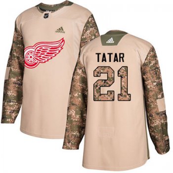 Adidas Detroit Red Wings #21 Tomas Tatar Camo Authentic 2017 Veterans Day Stitched Youth NHL Jersey