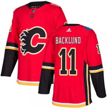 Adidas Flames #11 Mikael Backlund Red Home Authentic Stitched Youth NHL Jersey