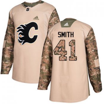 Adidas Flames #41 Mike Smith Camo Authentic 2017 Veterans Day Stitched Youth NHL Jersey