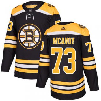 Adidas Bruins #73 Charlie McAvoy Black Home Authentic Youth Stitched NHL Jersey