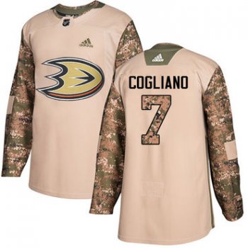 Adidas Ducks #7 Andrew Cogliano Camo Authentic 2017 Veterans Day Youth Stitched NHL Jersey