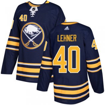 Adidas Sabres #40 Robin Lehner Navy Blue Home Authentic Youth Stitched NHL Jersey