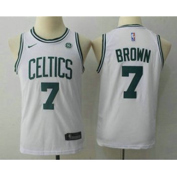 Youth Boston Celtics #7 Jaylen Brown White 2017-2018 Nike Swingman General Electric Stitched NBA Jersey