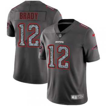 Youth Nike New England Patriots #12 Tom Brady Gray Static Stitched NFL Vapor Untouchable Limited Jersey