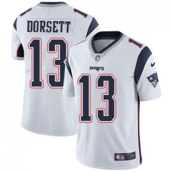 Youth Nike New England Patriots #13 Phillip Dorsett White Stitched NFL Vapor Untouchable Limited Jersey