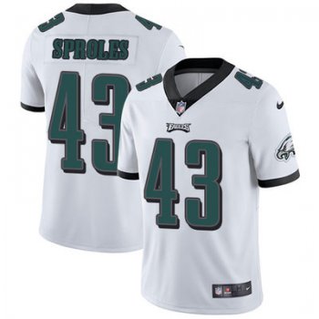 Youth Nike Philadelphia Eagles #43 Darren Sproles White Stitched NFL Vapor Untouchable Limited Jersey