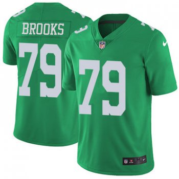 Youth Nike Philadelphia Eagles #79 Brandon Brooks Green Stitched NFL Limited Rush Jersey