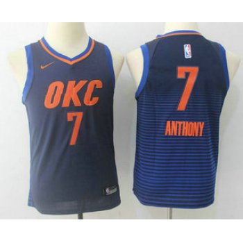 Youth Oklahoma City Thunder #7 Carmelo Anthony Navy Blue 2017-2018 Nike Swingman Stitched NBA Jersey