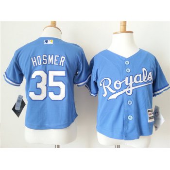 Toddler Kansas City Royals #35 Eric Hosmer Alternate Light Blue MLB Majestic Baseball Jersey