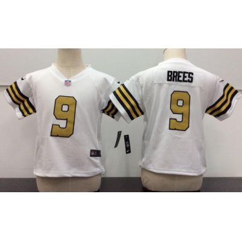 Toddler New Orleans Saints #9 Drew Brees White 2016 Color Rush Stitched NFL Nike Jersey