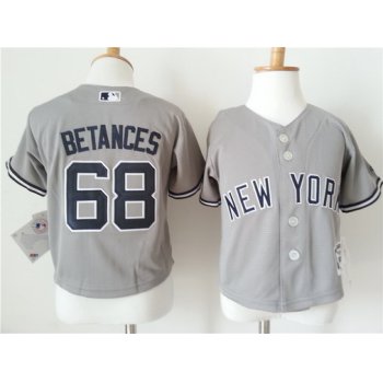 Toddler New York Yankees #68 Dellin Betances Away Gry MLB Majestic Baseball Jersey