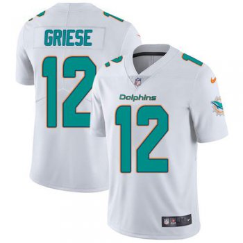 Youth Nike Dolphins #12 Bob Griese White Stitched NFL Vapor Untouchable Limited Jersey