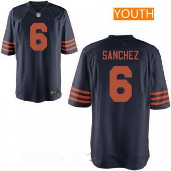 Youth Chicago Bears #6 Mark Sanchez Blue With Orange Alternate Stitched NFL Nike Game Jersey