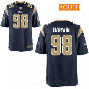 Youth Los Angeles Rams #98 Connor Barwin Navy Blue Team Color Stitched NFL Nike Game Jersey