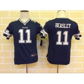 Youth Dallas Cowboys #11 Cole Beasley Navy Blue Team Color NFL Nike Game Jersey