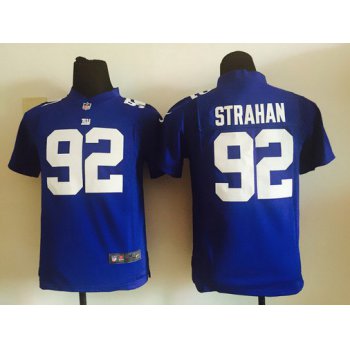 Youth New York Giants #92 Michael Strahan Royal Blue Retired Player NFL Nike Game Jersey