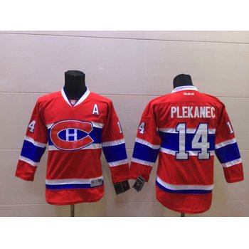 Montreal Canadiens #14 Tomas Plekanec Red Kids Jersey