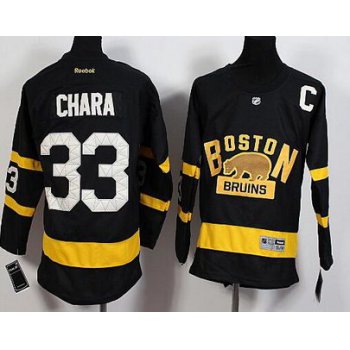 Youth Boston Bruins #33 Zdeno Chara Reebok Black 2016 Winter Classic Premier Jersey