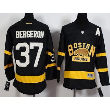 Youth Boston Bruins #37 Patrice Bergeron Reebok Black 2016 Winter Classic Premier Jersey