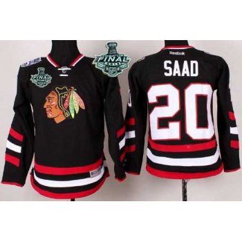 Youth Chicago Blackhawks #20 Brandon Saad 2015 Stanley Cup 2014 Stadium Series Black Jersey