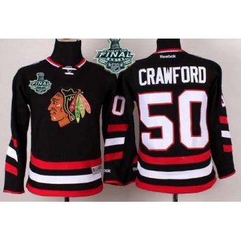 Youth Chicago Blackhawks #50 Corey Crawford 2015 Stanley Cup 2014 Stadium Series Black Jersey