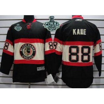 Youth Chicago Blackhawks #88 Patrick Kane 2015 Stanley Cup Black Third Jersey