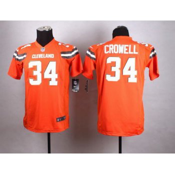 Youth Cleveland Browns #34 Isaiah Crowell 2015 Nike Orange Game Jersey