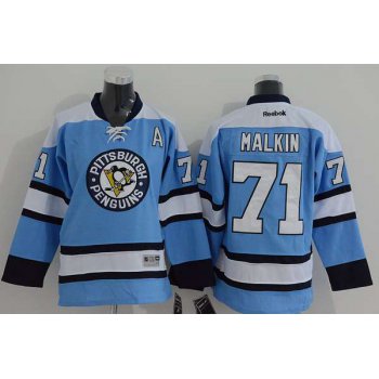 Youth Pittsburgh Penguins #71 Evgeni Malkin Alternate Light Blue NHL Reebok