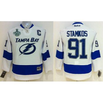Youth Tampa Bay Lightning #91 Steven Stamkos White Jersey
