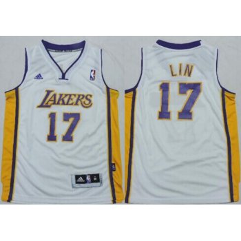 Los Angeles Lakers #17 Jeremy Lin White Kids Jersey
