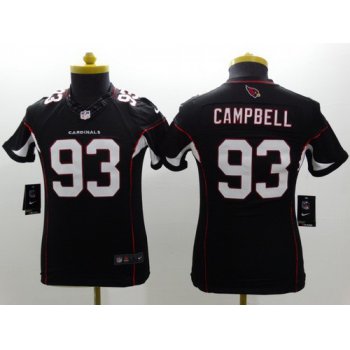 Nike Arizona Cardinals #93 Calais Campbell Black Limited Kids Jersey