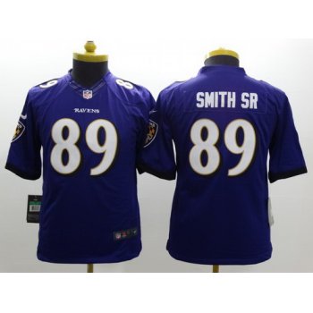 Nike Baltimore Ravens #89 Steve Smith Sr 2013 Purple Limited Kids Jersey