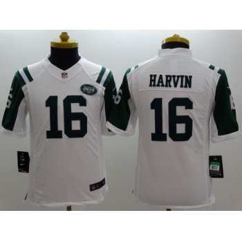 Nike New York Jets #16 Percy Harvin White Limited Kids Jersey