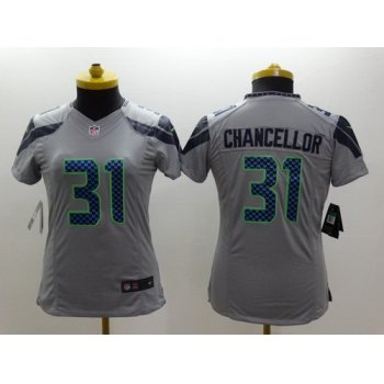 Nike Seattle Seahawks #31 Kam Chancellor Gray Limited Kids Jersey