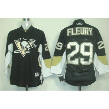 Pittsburgh Penguins #29 Marc-Andre Fleury Black Kids Jersey