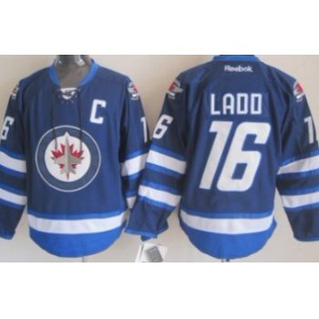 Winnipeg Jets #16 Andrew Ladd Navy Blue Kids Jersey