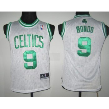 Boston Celtics #9 Rajon Rondo White Kids Jersey