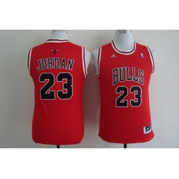 Chicago Bulls #23 Michael Jordan Red Kids Jersey