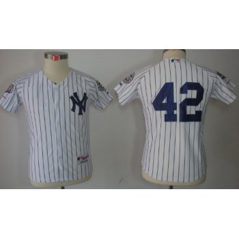 New York Yankees #42 Mariano Rivera White Kids Jersey