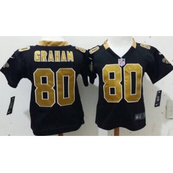Nike New Orleans Saints #80 Jimmy Graham Black Toddlers Jersey