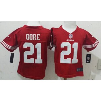 Nike San Francisco 49ers #21 Frank Gore Red Toddlers Jersey
