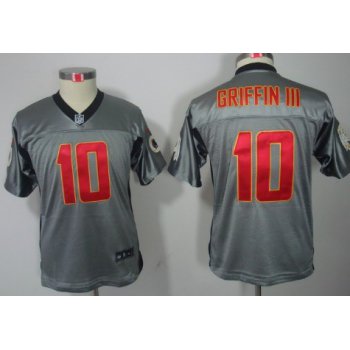 Nike Washington Redskins #10 Robert Griffin III Gray Shadow Kids Jersey