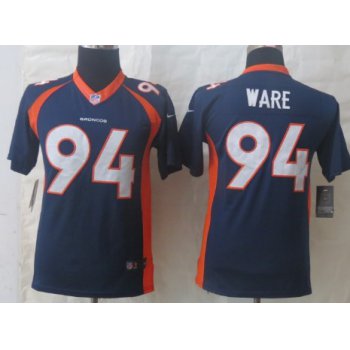 Nike Denver Broncos #94 DeMarcus Ware 2013 Blue Limited Kids Jersey