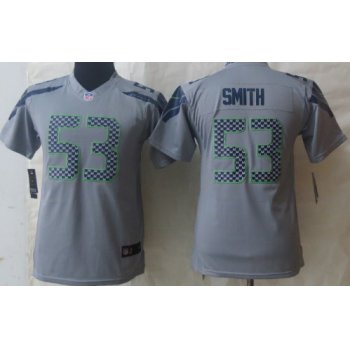Nike Seattle Seahawks #53 Malcolm Smith Gray Limited Kids Jersey