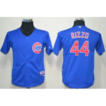 Chicago Cubs #44 Anthony Rizzo Blue Kids Jersey