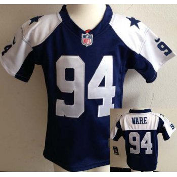 Nike Dallas Cowboys #94 DeMarcus Ware Blue Thanksgiving Toddlers Jersey